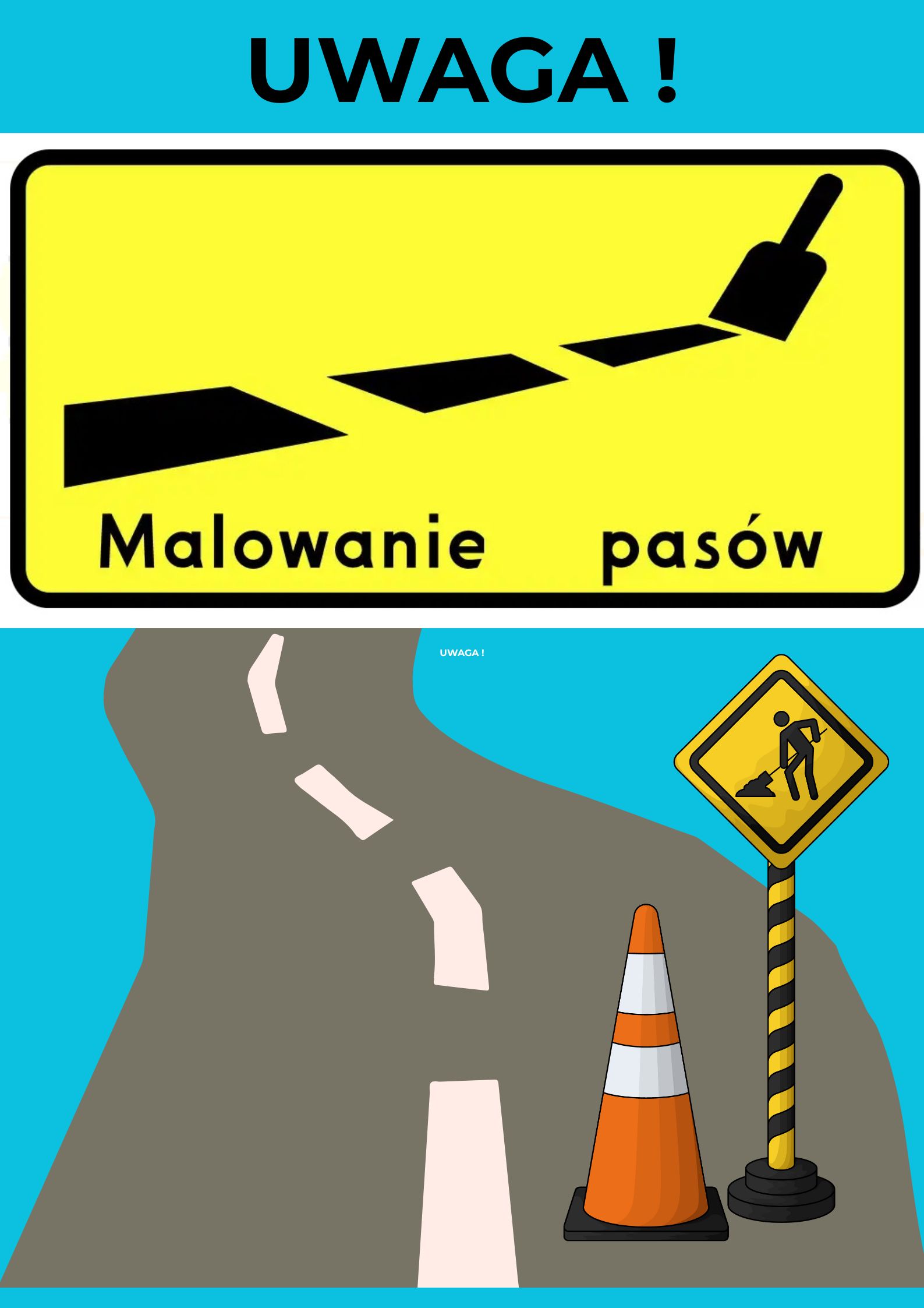 aktualność: UWAGA! MALOWANIE PASÓW NA ULICACH OSTROŁĘKI
