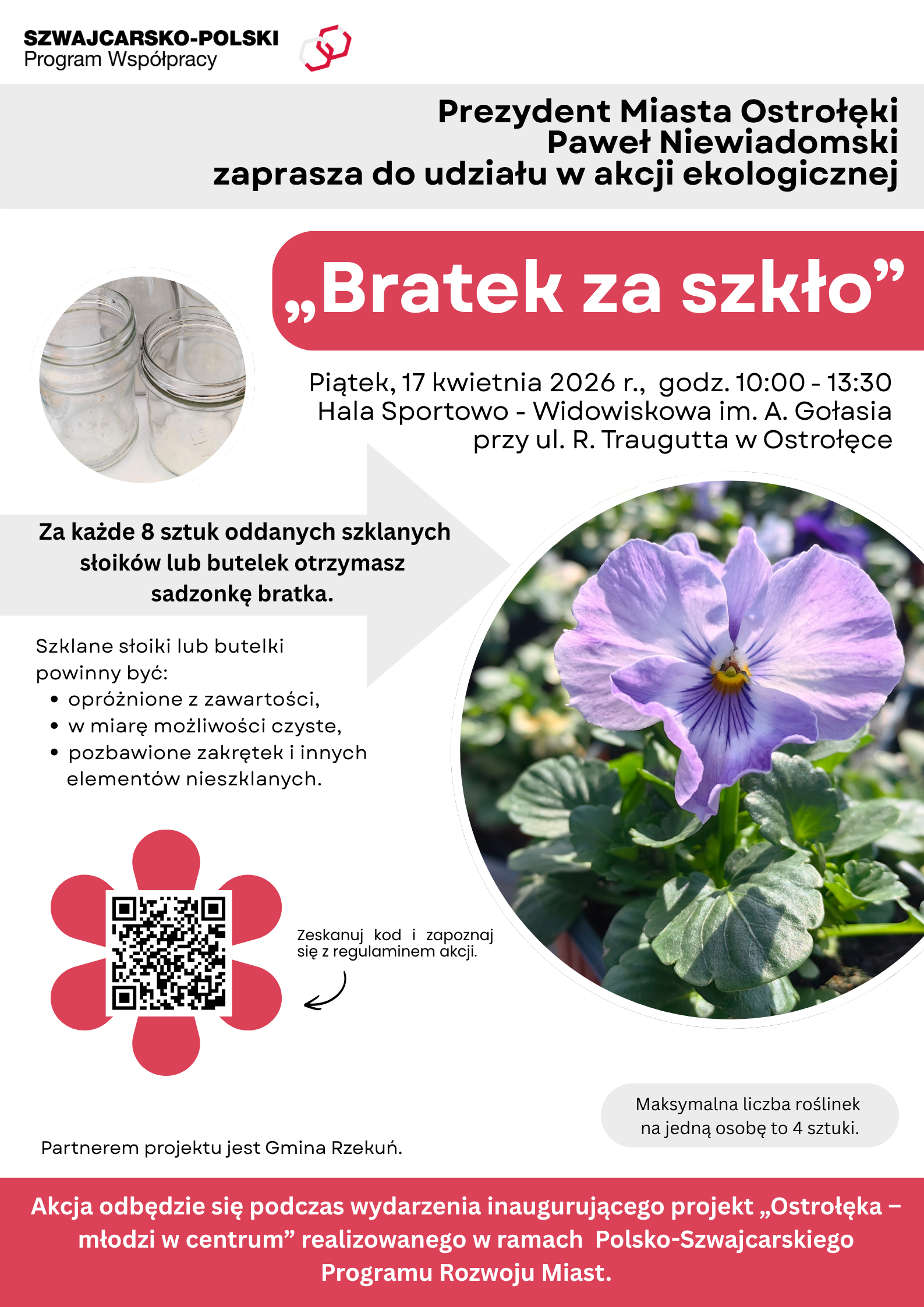 aktualność: On April 17, bring a glass and scoop up the pansies