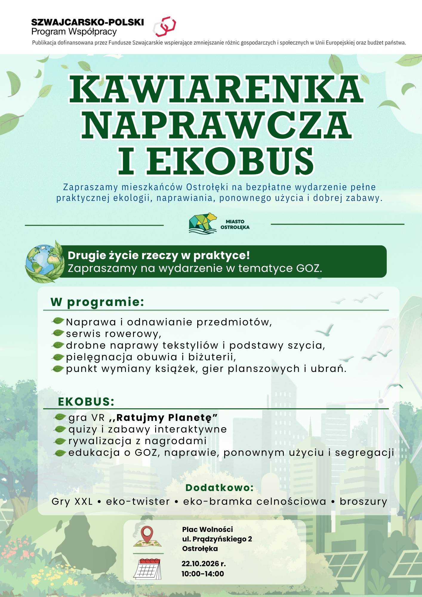wydarzenie: Kawiarenka Naprawcza i EkoBus na Placu Wolności